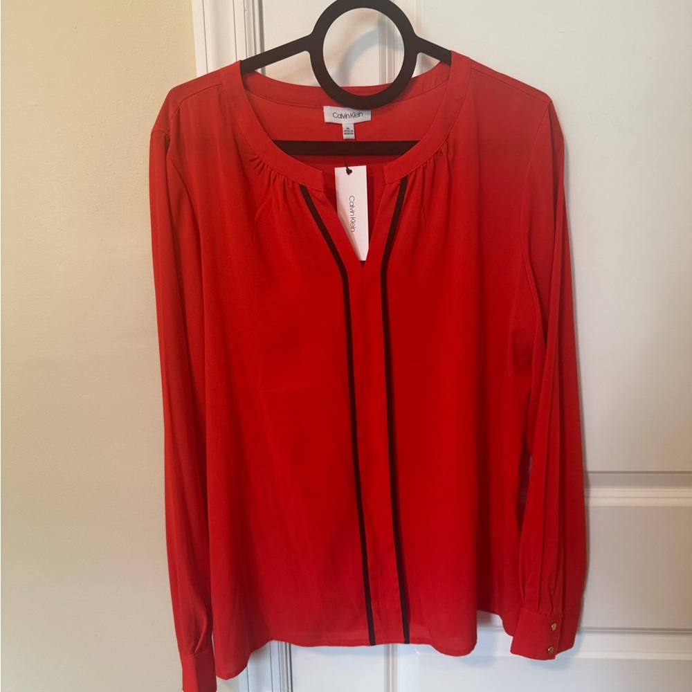 Calvin Klein Vibrant Red Blouse